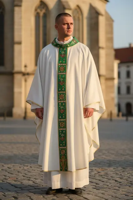 Casulla tradicional (Verde/oro)